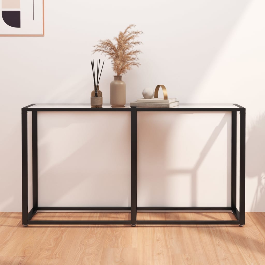 Transparenter Konsolentisch aus Glas, 140 cm