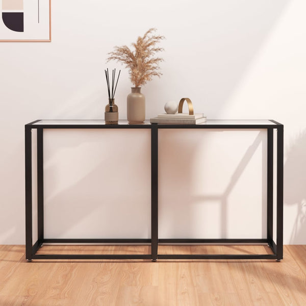 Transparenter Konsolentisch aus Glas, 140 cm