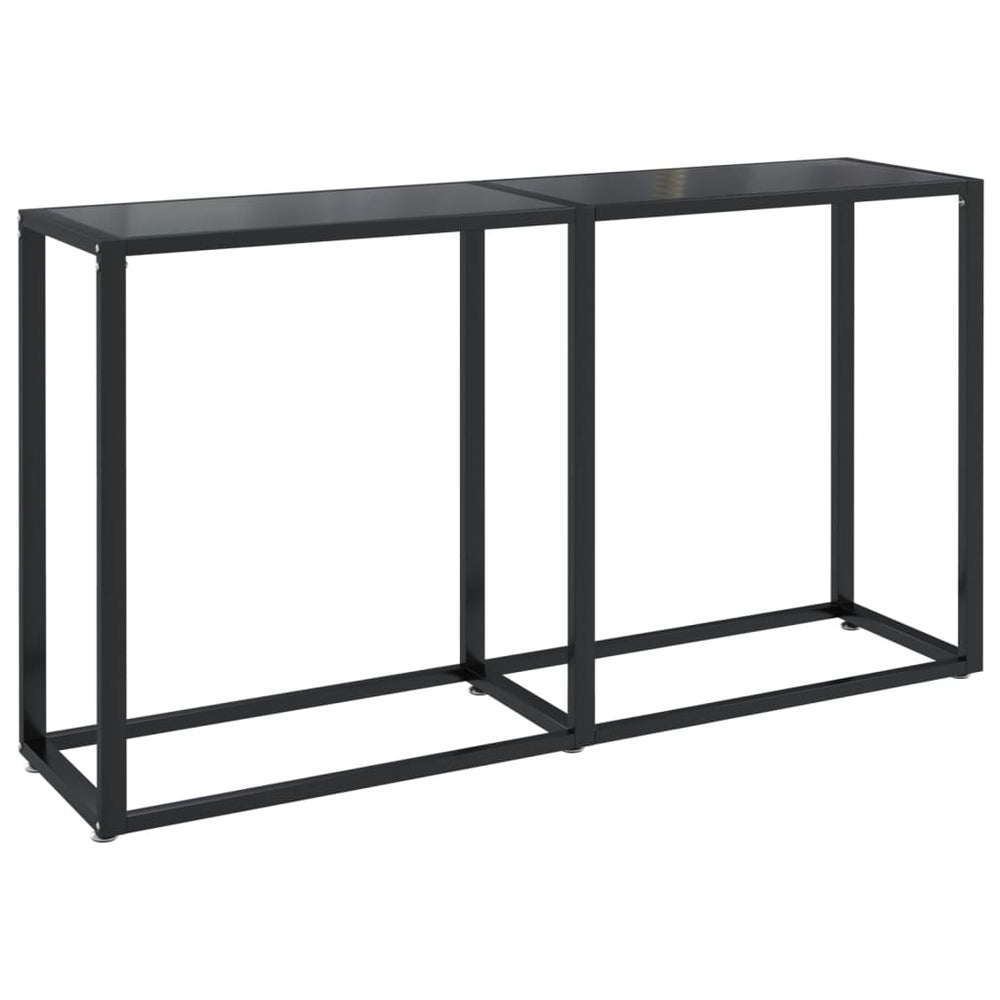 Schwarzer Konsolentisch mit Hartglas, 140 cm