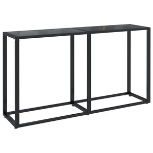 Schwarzer Konsolentisch mit Hartglas, 140 cm