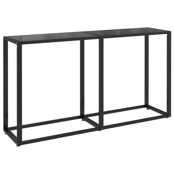 Schwarzer Konsolentisch mit Hartglas, 140 cm