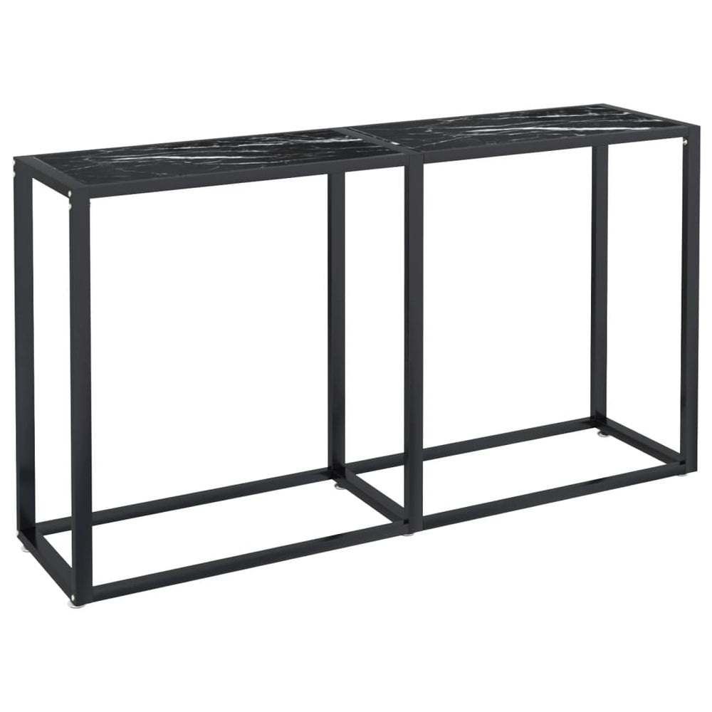 Schwarzer Konsolentisch Marmor-Optik, 140 cm