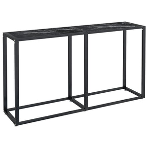 Schwarzer Konsolentisch Marmor-Optik, 140 cm