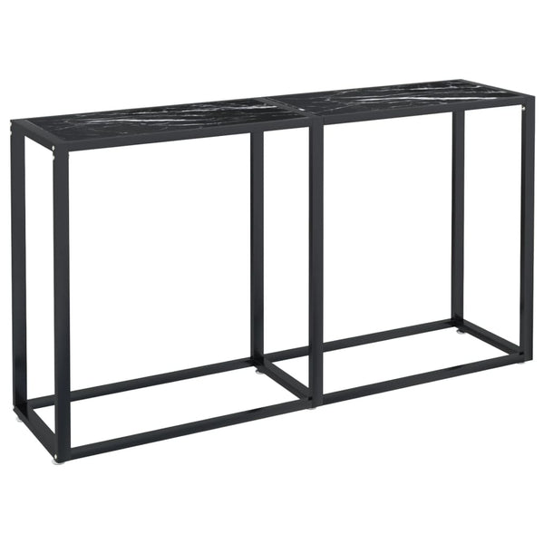 Schwarzer Konsolentisch Marmor-Optik, 140 cm