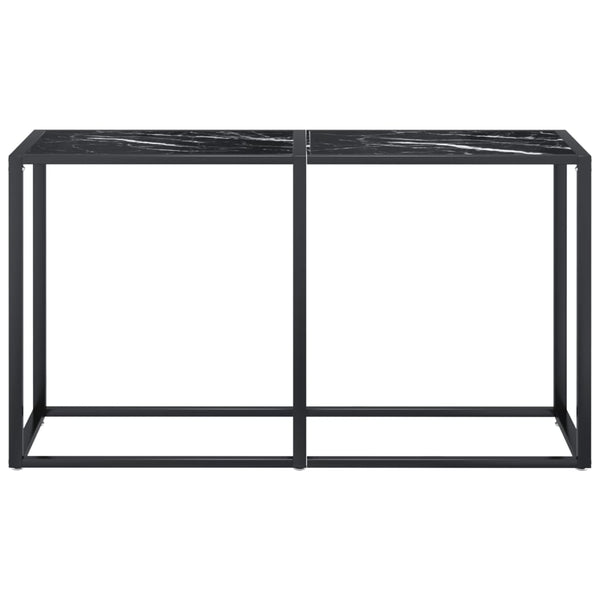Schwarzer Konsolentisch Marmor-Optik, 140 cm