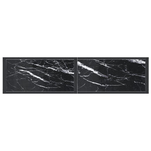 Schwarzer Konsolentisch Marmor-Optik, 140 cm