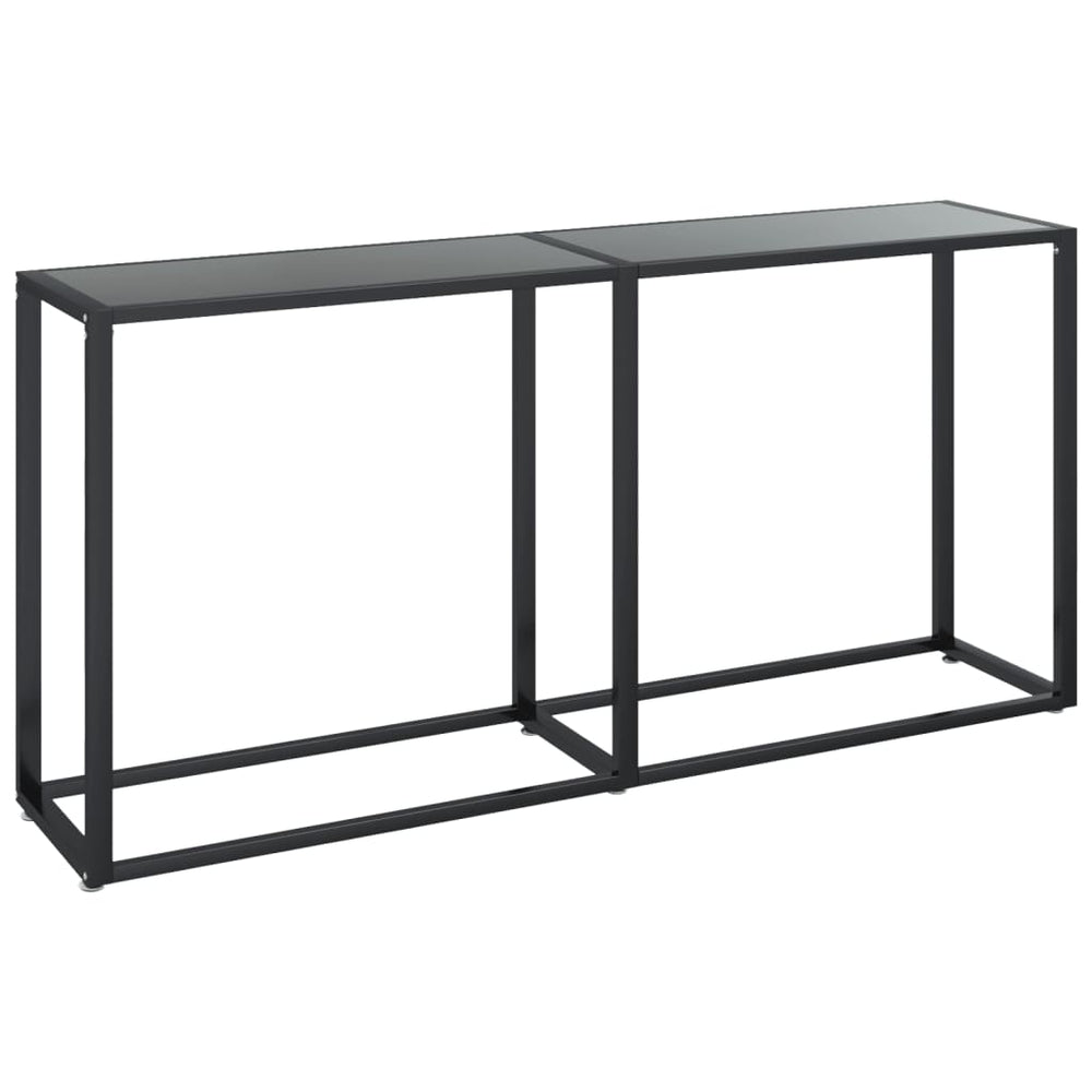 Schwarzer Konsolentisch aus Glas, 160 cm