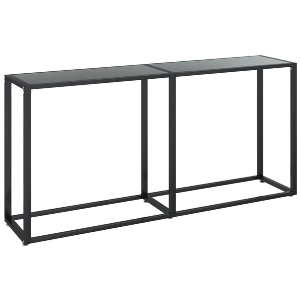 Schwarzer Konsolentisch aus Glas, 160 cm