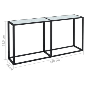 Konsolentisch Weiß Marmor Optik 160 cm