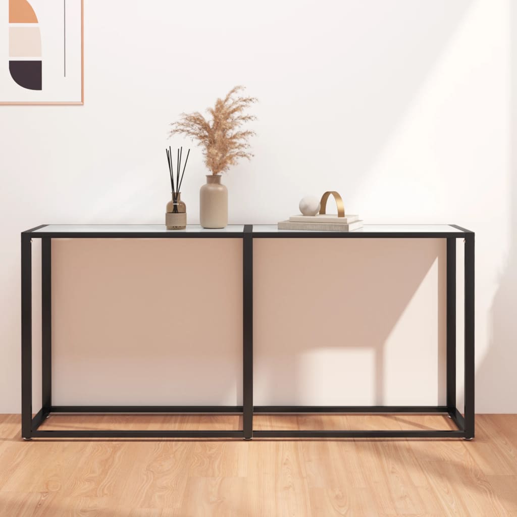Konsolentisch Weiß Marmor Optik 160 cm