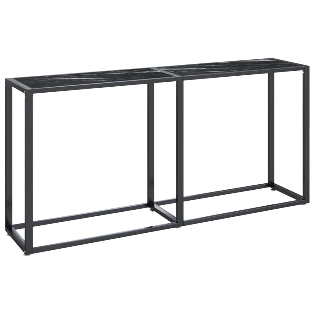 Schwarzer Konsolentisch Marmor-Optik, 160 cm