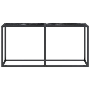 Schwarzer Konsolentisch Marmor-Optik, 160 cm