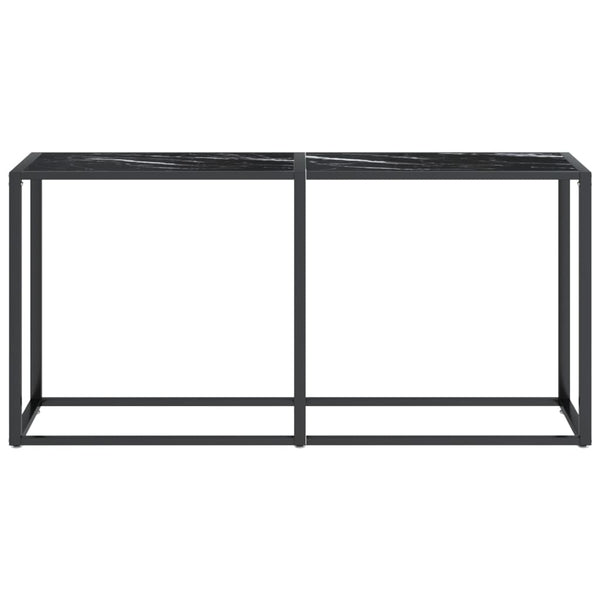 Schwarzer Konsolentisch Marmor-Optik, 160 cm