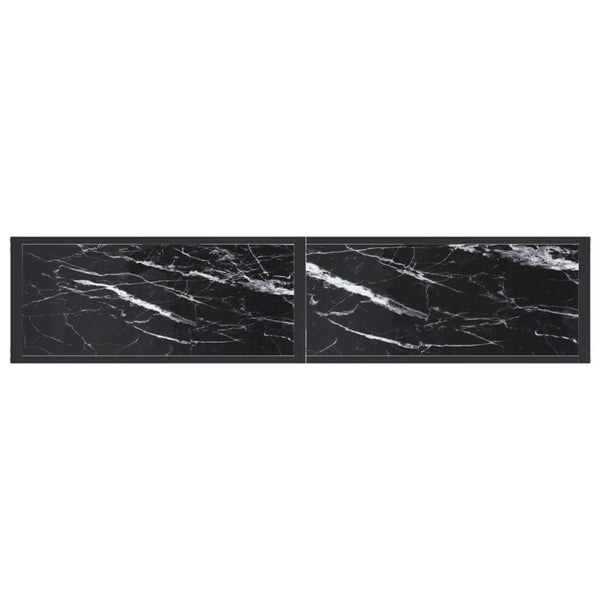 Schwarzer Konsolentisch Marmor-Optik, 160 cm