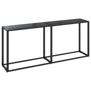 Schwarzer Konsolentisch aus Glas, 180 cm