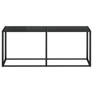 Schwarzer Konsolentisch aus Glas, 180 cm