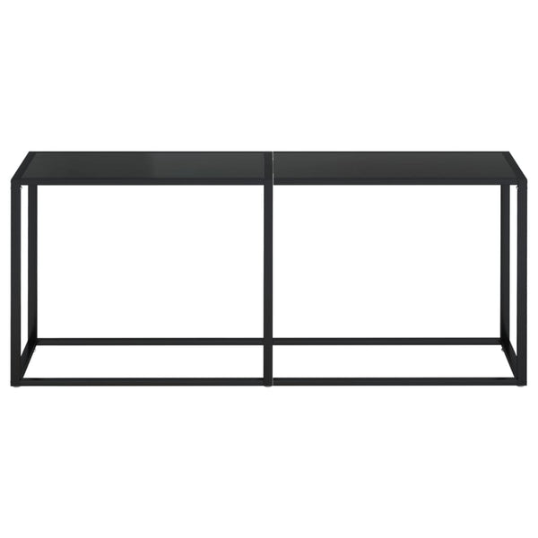 Schwarzer Konsolentisch aus Glas, 180 cm