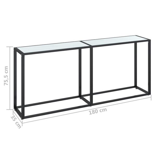 Konsolentisch Weiß Marmor Optik 180cm