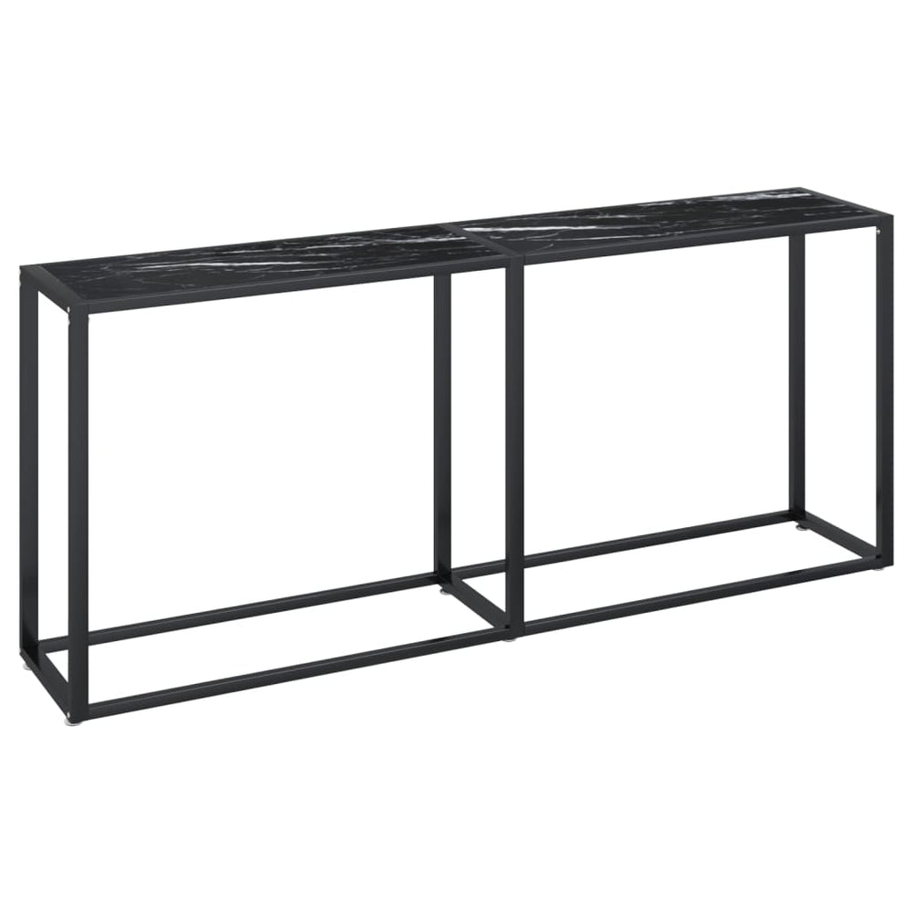 Schwarzer Konsolentisch Marmor-Optik 180 cm