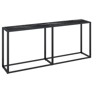 Schwarzer Konsolentisch Marmor-Optik 180 cm