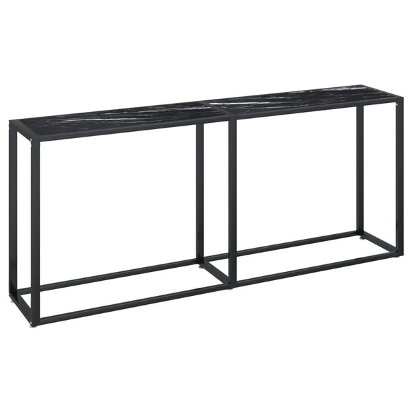 Schwarzer Konsolentisch Marmor-Optik 180 cm