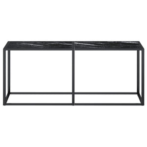 Schwarzer Konsolentisch Marmor-Optik 180 cm