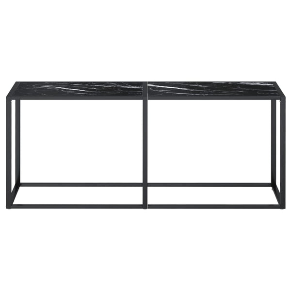 Schwarzer Konsolentisch Marmor-Optik 180 cm