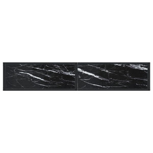 Schwarzer Konsolentisch Marmor-Optik 180 cm