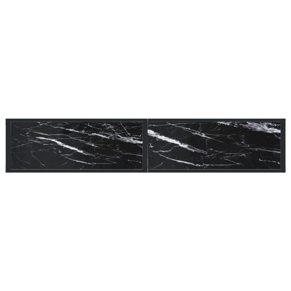 Schwarzer Konsolentisch Marmor-Optik 180 cm
