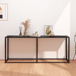Schwarzer Konsolentisch Marmor-Optik 180 cm