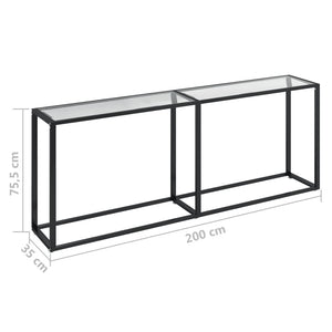 Konsolentisch Transparent Hartglas 200 cm