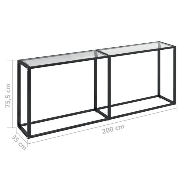 Konsolentisch Transparent Hartglas 200 cm