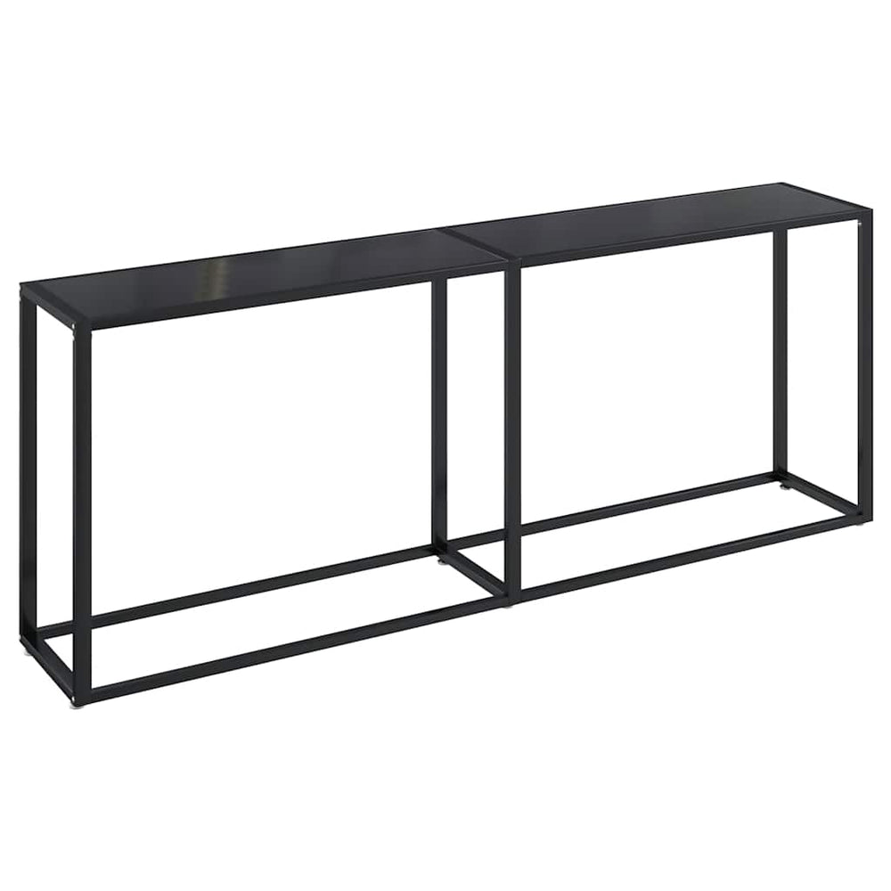 Schwarzer Konsolentisch aus Glas, 200 cm