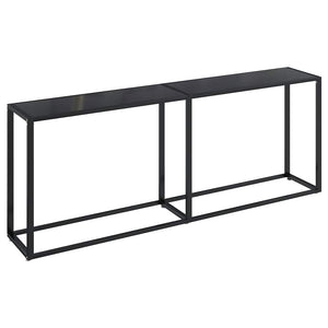 Schwarzer Konsolentisch aus Glas, 200 cm