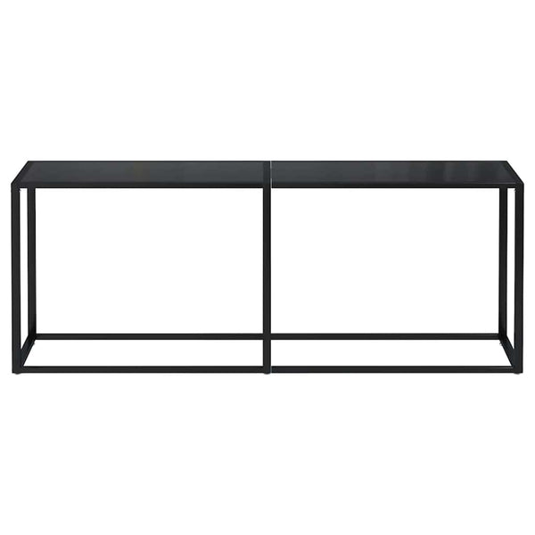 Schwarzer Konsolentisch aus Glas, 200 cm