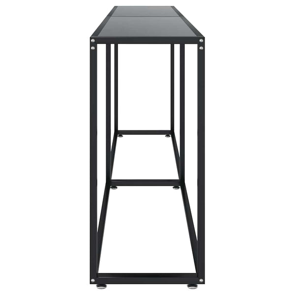 Schwarzer Konsolentisch aus Glas, 200 cm