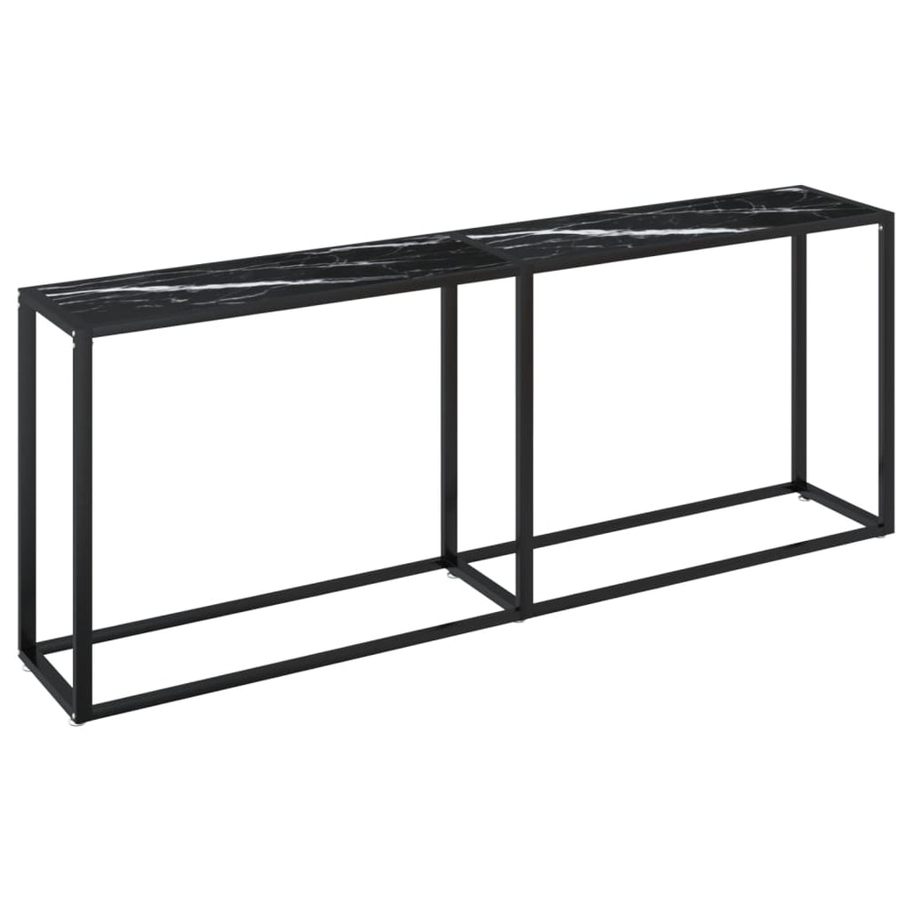 Konsolentisch Schwarz Marmor-Optik 200 cm