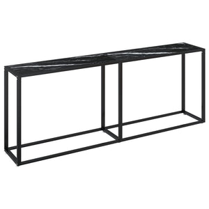 Konsolentisch Schwarz Marmor-Optik 200 cm