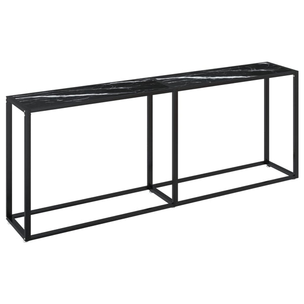 Konsolentisch Schwarz Marmor-Optik 200 cm