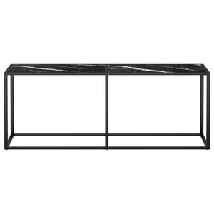 Konsolentisch Schwarz Marmor-Optik 200 cm