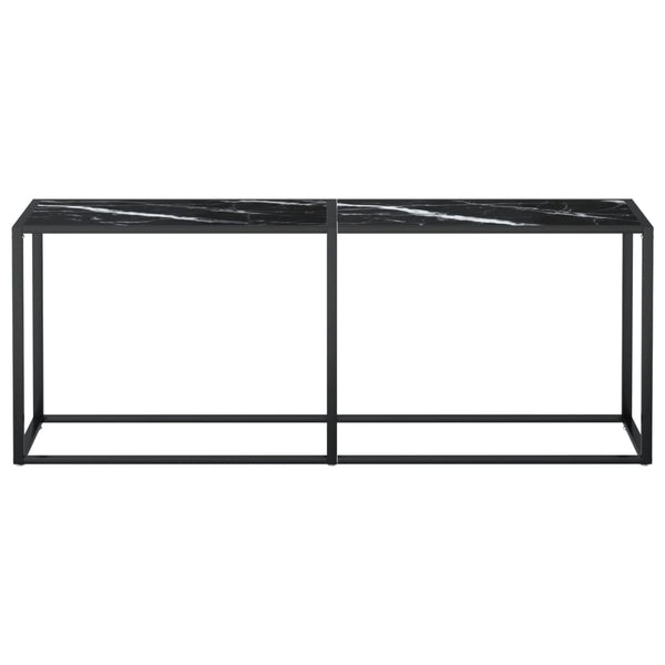 Konsolentisch Schwarz Marmor-Optik 200 cm