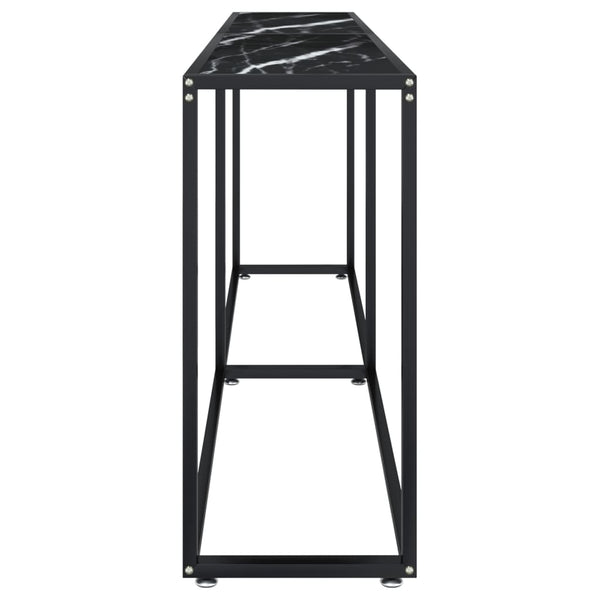 Konsolentisch Schwarz Marmor-Optik 200 cm