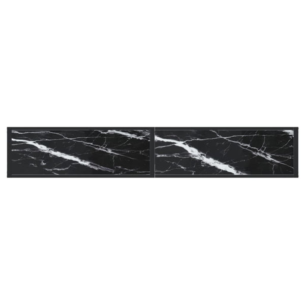 Konsolentisch Schwarz Marmor-Optik 200 cm