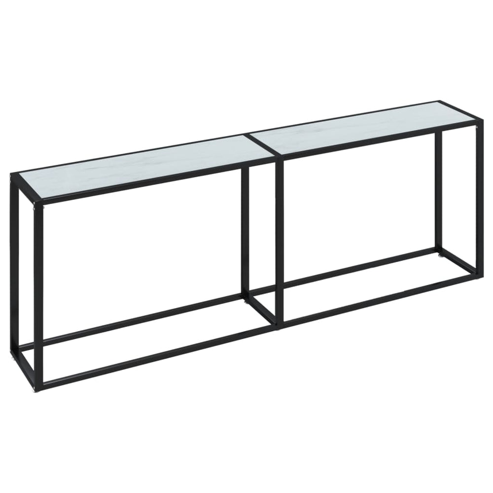Weißer Konsolentisch Marmor-Optik, 220 cm