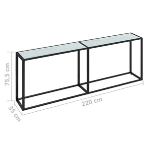 Weißer Konsolentisch Marmor-Optik, 220 cm