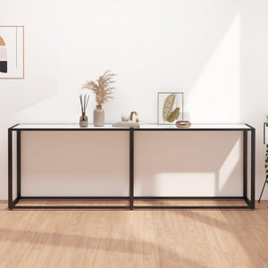 Weißer Konsolentisch Marmor-Optik, 220 cm