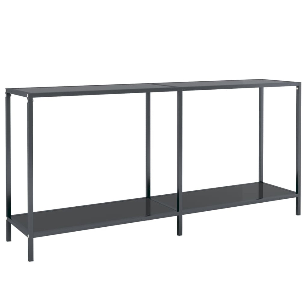 Schwarzer Konsolentisch Hartglas 160 cm