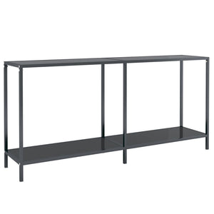Schwarzer Konsolentisch Hartglas 160 cm