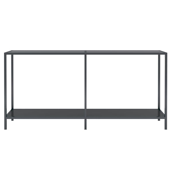 Schwarzer Konsolentisch Hartglas 160 cm
