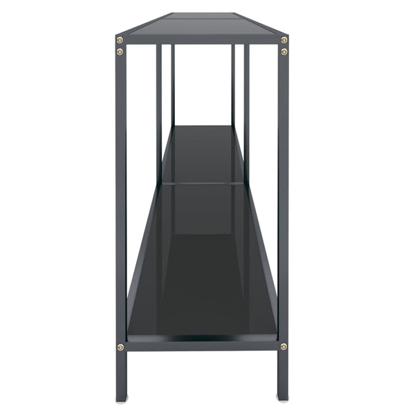 Schwarzer Konsolentisch Hartglas 160 cm